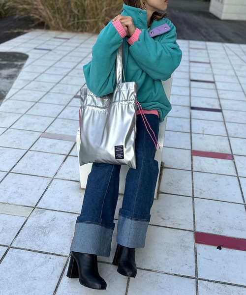 mi via loca（ミヴィアロカ）の「【2WAY！】 フェイクレザー トートバッグ（トートバッグ・レディース・ブラック/ピンク/シルバー/ピンク系その他・FREE）」の7枚目の写真