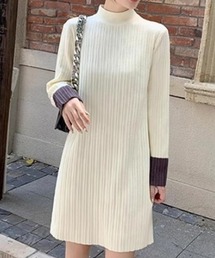 ハイネック」に該当するワンピース（ホワイト/白色系