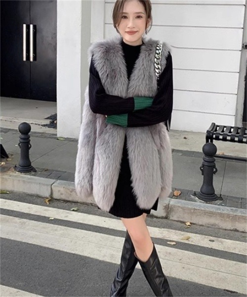 Ritzy(リッツィー)の「袖配色切り替えハイネックワンピース(ワンピース・レディース・ブラック/ホワイト・FREE)」の10枚目の写真