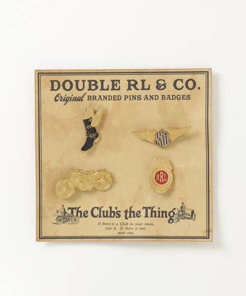 RRL(ダブル アール エル)の「4ピース モト ブラス ピン セット(ブローチ/コサージュ・メンズ・マルチ・ONE)」の2枚目の写真