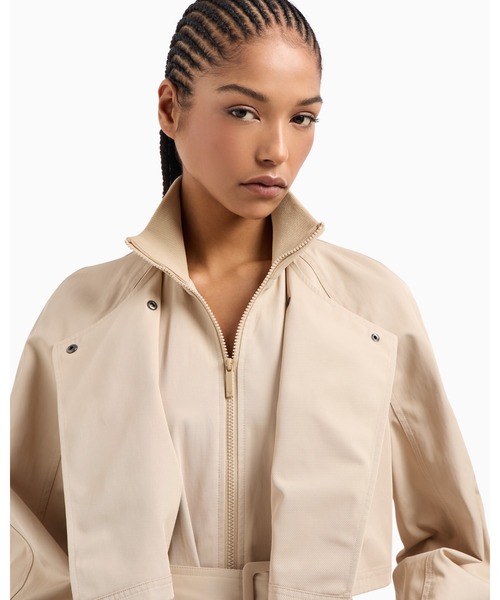 EMPORIO ARMANI(エンポリオアルマーニ)の「【エンポリオ アルマーニ】2-in-1 トレンチコート 撥水テクニカルコットン(トレンチコート・レディース・ベージュ・36/38/40/42)」の3枚目の写真