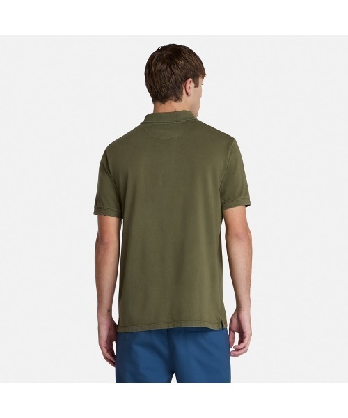 Timberland(ティンバーランド)の「半袖 ウォッシュド ポロシャツ メンズ(ポロシャツ・メンズ・カーキ・LARGE/MEDIUM/SMALL/X-LARGE/X-SMALL/XX-LARGE)」の3枚目の写真