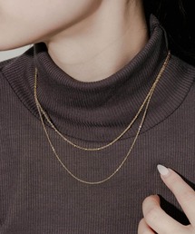 SMELLY | ステンレスミニボール2レイヤードネックレス(ネックレス)