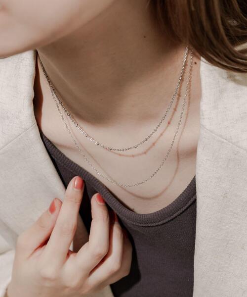 SMELLY(スメリー)の「ステンレスミニボール2レイヤードネックレス(ネックレス・レディース・シルバー/ゴールド・-)」の11枚目の写真