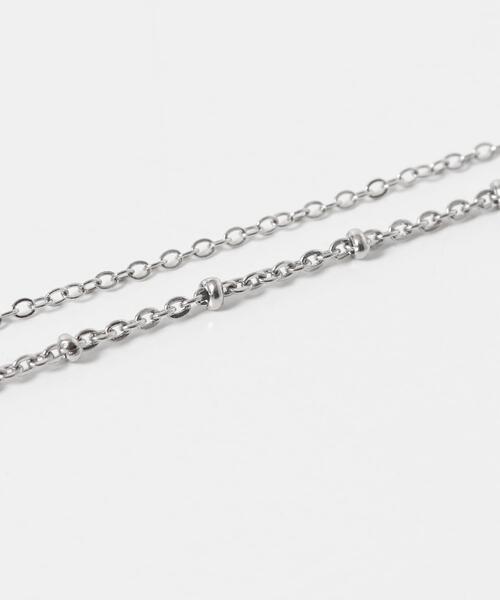 SMELLY(スメリー)の「ステンレスミニボール2レイヤードネックレス(ネックレス・レディース・シルバー/ゴールド・-)」の6枚目の写真