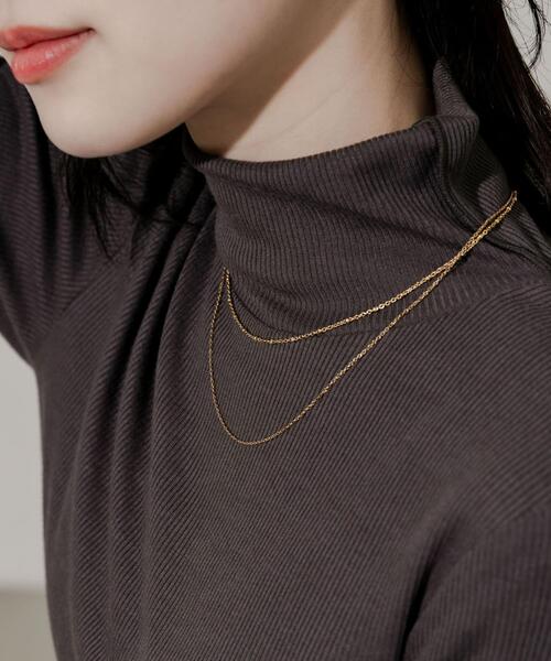 SMELLY(スメリー)の「ステンレスミニボール2レイヤードネックレス(ネックレス・レディース・シルバー/ゴールド・-)」の8枚目の写真