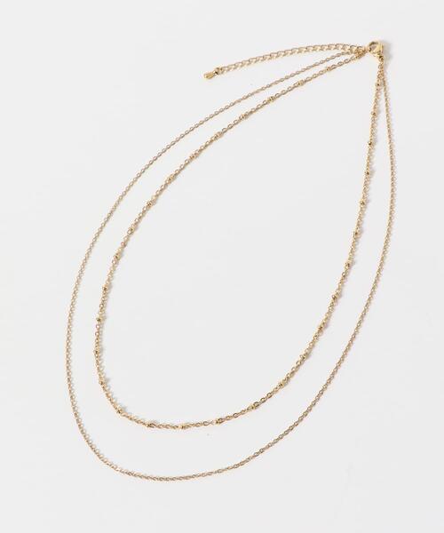 SMELLY(スメリー)の「ステンレスミニボール2レイヤードネックレス(ネックレス・レディース・シルバー/ゴールド・-)」の9枚目の写真