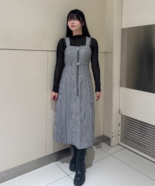 REDYAZEL（レディアゼル）の「サイドプリーツジャンパースカート（ジャンパースカート・レディース・ブラック系その他/ブルー/ブルー系その他・MEDIUM/SMALL）」の22枚目の写真