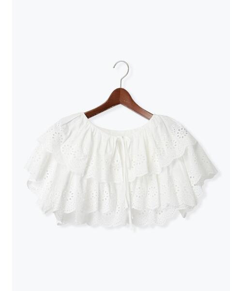 Te chichi（テチチ）の「カットワークレースレイヤードボレロ（シャツ/ブラウス・レディース・ブラック/オフホワイト・F）」の14枚目の写真