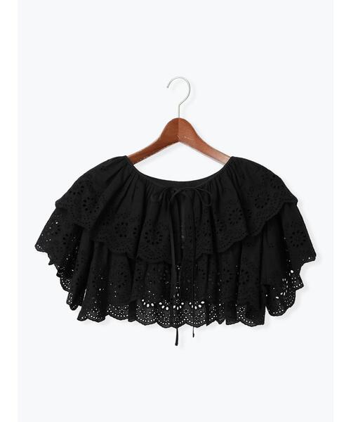 Te chichi（テチチ）の「カットワークレースレイヤードボレロ（シャツ/ブラウス・レディース・ブラック/オフホワイト・F）」の15枚目の写真