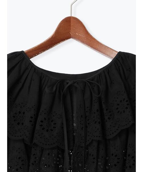 Te chichi（テチチ）の「カットワークレースレイヤードボレロ（シャツ/ブラウス・レディース・ブラック/オフホワイト・F）」の17枚目の写真