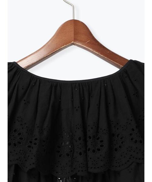 Te chichi（テチチ）の「カットワークレースレイヤードボレロ（シャツ/ブラウス・レディース・ブラック/オフホワイト・F）」の20枚目の写真