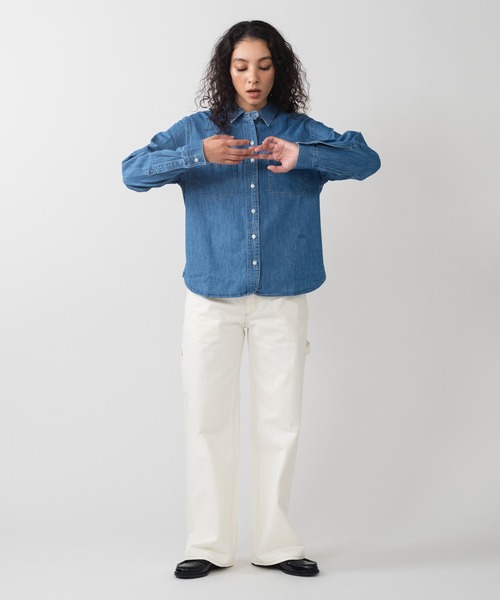 Levi's(リーバイス)の「Levi's/リーバイス BLUETAB(TM) デニム ユーティリティシャツ(シャツ/ブラウス・レディース・インディゴブルー・XS/S/M)」の6枚目の写真