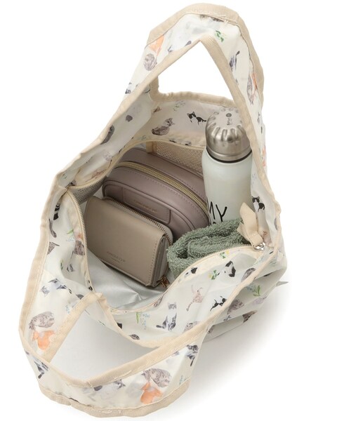 SHOO・LA・RUE（シューラルー）の「【UCHINOKOKAMOII】プチコンパクトバッグ（エコバッグ/サブバッグ・レディース・アイボリー/ブラック/サックスブルー・00）」の10枚目の写真