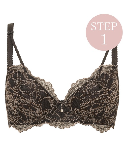 BRADELIS NEWYORK(ブラデリスニューヨーク)の「ジャスミンステップ1ブラ25S1 ブラデリス 育乳補正 補正下着(ブラジャー・レディース・ブラック/ピンク/ホワイト・B70/B75/C65/C70/C75/D65/E65/E75/F65/F70/D75/E70/D70/F75)」の2枚目の写真
