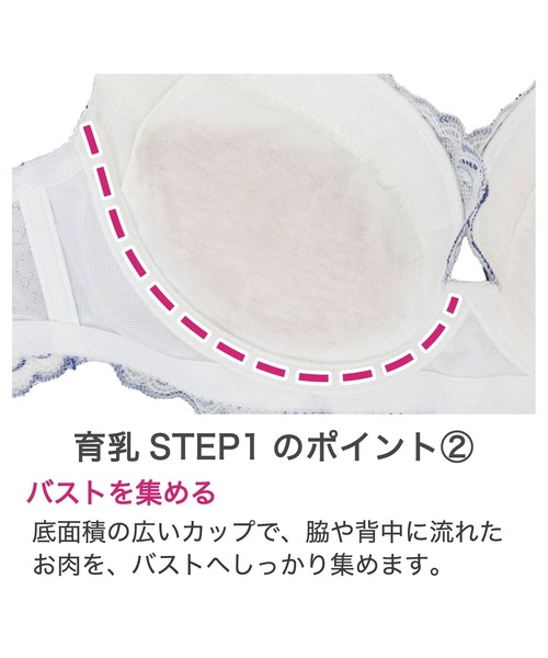 BRADELIS NEWYORK(ブラデリスニューヨーク)の「ジャスミンステップ1ブラ25S1 ブラデリス 育乳補正 補正下着(ブラジャー・レディース・ブラック/ピンク/ホワイト・B70/B75/C65/C70/C75/D65/E65/E75/F65/F70/D75/E70/D70/F75)」の12枚目の写真