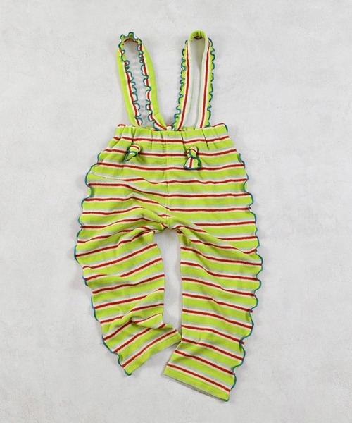 MARKEY'S（マーキーズ）の「パイルメロー2wayサロペット（サロペット/オーバーオール・キッズ・グリーン/ライム/ベージュ系その他/ベージュ/ブルー/ラベンダー・120/110/100/90/80）」の3枚目の写真