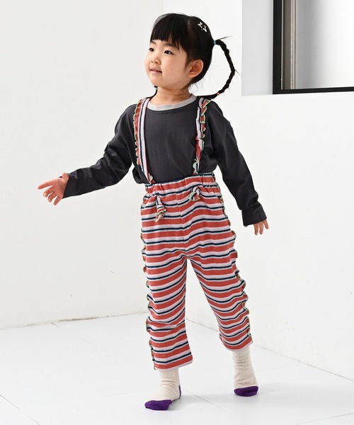 MARKEY'S（マーキーズ）の「パイルメロー2wayサロペット（サロペット/オーバーオール・キッズ・グリーン/ライム/ベージュ系その他/ベージュ/ブルー/ラベンダー・120/110/100/90/80）」の12枚目の写真