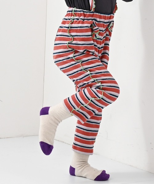 MARKEY'S（マーキーズ）の「パイルメロー2wayサロペット（サロペット/オーバーオール・キッズ・グリーン/ライム/ベージュ系その他/ベージュ/ブルー/ラベンダー・120/110/100/90/80）」の8枚目の写真