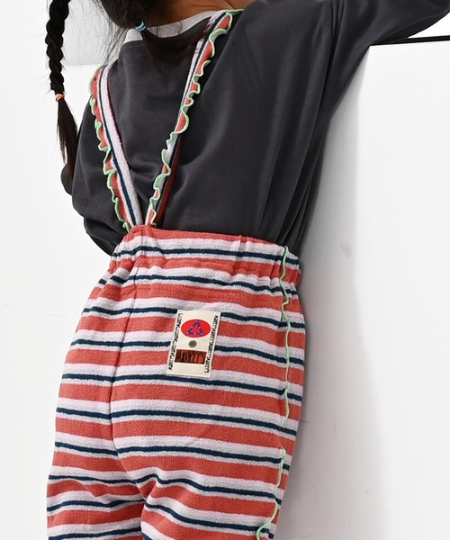 MARKEY'S（マーキーズ）の「パイルメロー2wayサロペット（サロペット/オーバーオール・キッズ・グリーン/ライム/ベージュ系その他/ベージュ/ブルー/ラベンダー・120/110/100/90/80）」の9枚目の写真