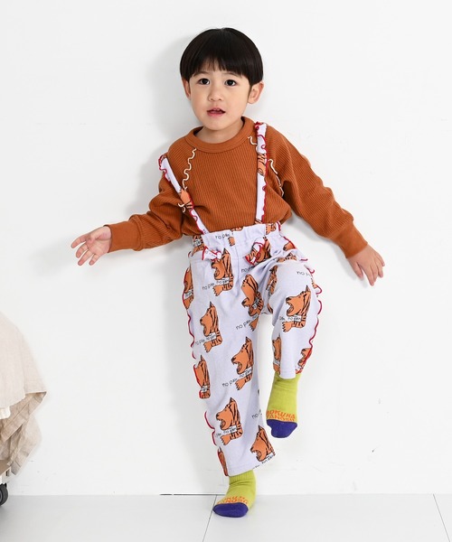 MARKEY'S（マーキーズ）の「パイルメロー2wayサロペット（サロペット/オーバーオール・キッズ・グリーン/ライム/ベージュ系その他/ベージュ/ブルー/ラベンダー・120/110/100/90/80）」の19枚目の写真