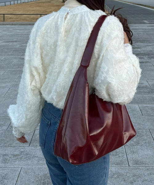 efill（エフィル）の「ワイド ベルト レトロ トートバッグ / ショルダーバッグ（ショルダーバッグ・レディース・レッド/ブラウン・FREE）」の21枚目の写真