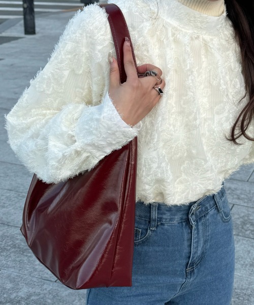 efill（エフィル）の「ワイド ベルト レトロ トートバッグ / ショルダーバッグ（ショルダーバッグ・レディース・レッド/ブラウン・FREE）」の22枚目の写真