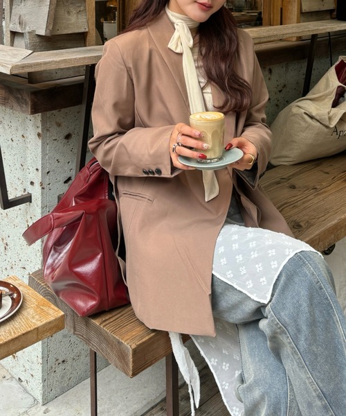 efill（エフィル）の「ワイド ベルト レトロ トートバッグ / ショルダーバッグ（ショルダーバッグ・レディース・レッド/ブラウン・FREE）」の14枚目の写真