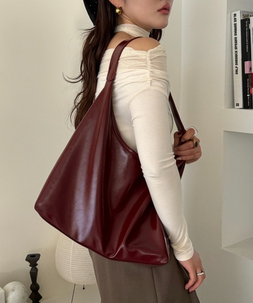 efill（エフィル）の「ワイド ベルト レトロ トートバッグ / ショルダーバッグ（ショルダーバッグ・レディース・レッド/ブラウン・FREE）」の18枚目の写真