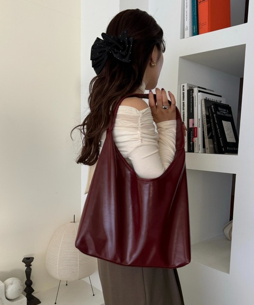 efill（エフィル）の「ワイド ベルト レトロ トートバッグ / ショルダーバッグ（ショルダーバッグ・レディース・レッド/ブラウン・FREE）」の19枚目の写真