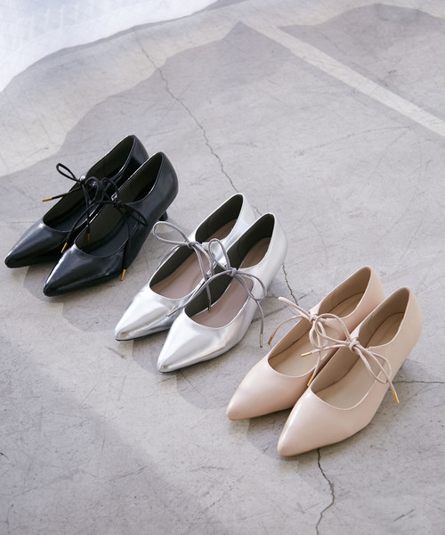 Juze（ジュゼ）の「リボンヒールパンプス（パンプス・レディース・シルバー/ブラック/ピンク・S/M/L）」の18枚目の写真