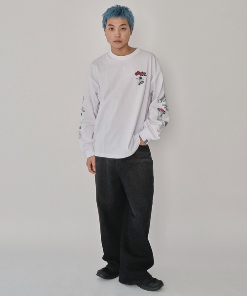 VISION STREET WEAR(ヴィジョンストリートウェア)の「∴WEGO/別注VISIONグラフィックスリーブプリントロンT(Tシャツ/カットソー・メンズ・ホワイト/ブラック・LARGE/MEDIUM)」の14枚目の写真