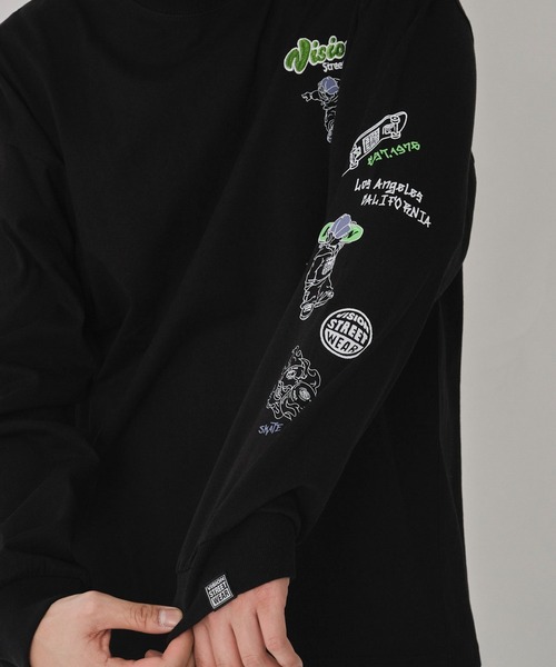 VISION STREET WEAR(ヴィジョンストリートウェア)の「∴WEGO/別注VISIONグラフィックスリーブプリントロンT(Tシャツ/カットソー・メンズ・ホワイト/ブラック・LARGE/MEDIUM)」の19枚目の写真