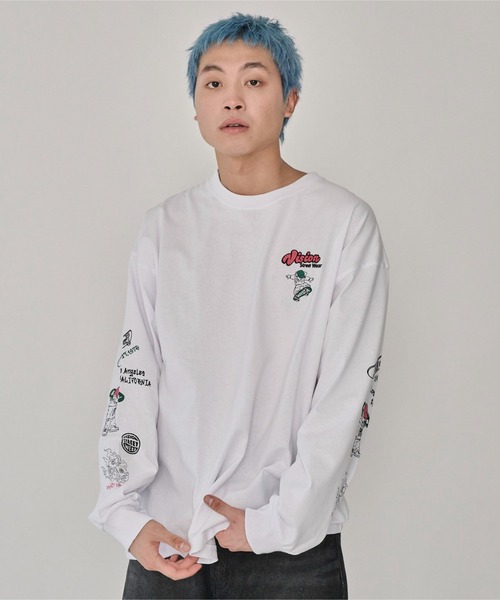 VISION STREET WEAR(ヴィジョンストリートウェア)の「∴WEGO/別注VISIONグラフィックスリーブプリントロンT(Tシャツ/カットソー・メンズ・ホワイト/ブラック・LARGE/MEDIUM)」の22枚目の写真