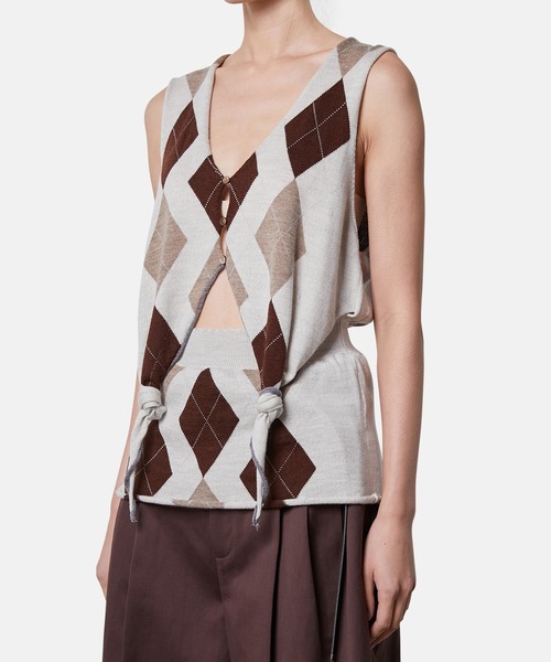 お歳暮 / セール】アーガイルニットベスト Argyle Vest（ニット Knit トップス