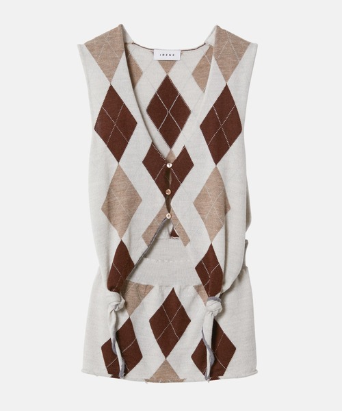 セール】アーガイルニットベスト / Argyle Knit Vest（ニット