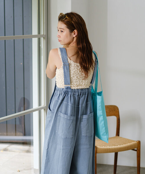 Kastane(カスタネ)の「*シャーリングタンク(タンクトップ・レディース・アイボリー/ピンク/ブルー・FREE)」の7枚目の写真