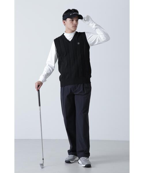 St ANDREWS(セントアンドリュース)の「【St ANDREWS】12G V地柄 Vネックニットベストプルオーバー (MENS)(ニット/セーター・メンズ・ブラック/ホワイト・M/L/LL)」の4枚目の写真