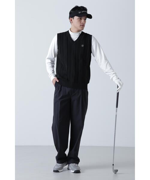 St ANDREWS(セントアンドリュース)の「【St ANDREWS】12G V地柄 Vネックニットベストプルオーバー (MENS)(ニット/セーター・メンズ・ブラック/ホワイト・M/L/LL)」の5枚目の写真
