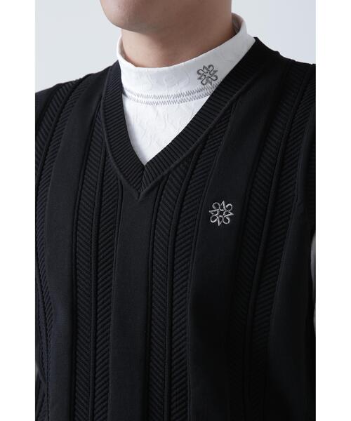 St ANDREWS(セントアンドリュース)の「【St ANDREWS】12G V地柄 Vネックニットベストプルオーバー (MENS)(ニット/セーター・メンズ・ブラック/ホワイト・M/L/LL)」の8枚目の写真