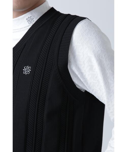 St ANDREWS(セントアンドリュース)の「【St ANDREWS】12G V地柄 Vネックニットベストプルオーバー (MENS)(ニット/セーター・メンズ・ブラック/ホワイト・M/L/LL)」の9枚目の写真
