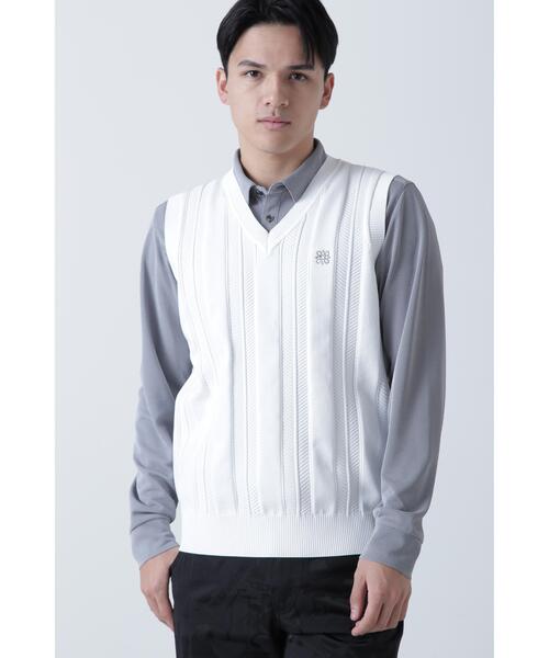 St ANDREWS(セントアンドリュース)の「【St ANDREWS】12G V地柄 Vネックニットベストプルオーバー (MENS)(ニット/セーター・メンズ・ブラック/ホワイト・M/L/LL)」の16枚目の写真