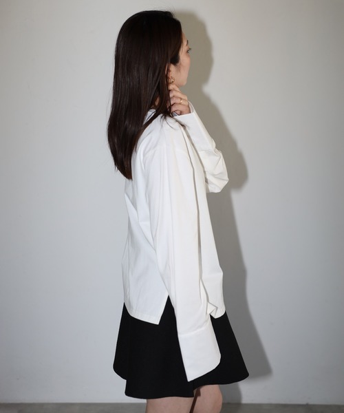 ENC(エンク)の「sleeve switch tops / 袖切替ロンT(シャツ/ブラウス・レディース・オフホワイト/ライトブルー・FREE)」の20枚目の写真
