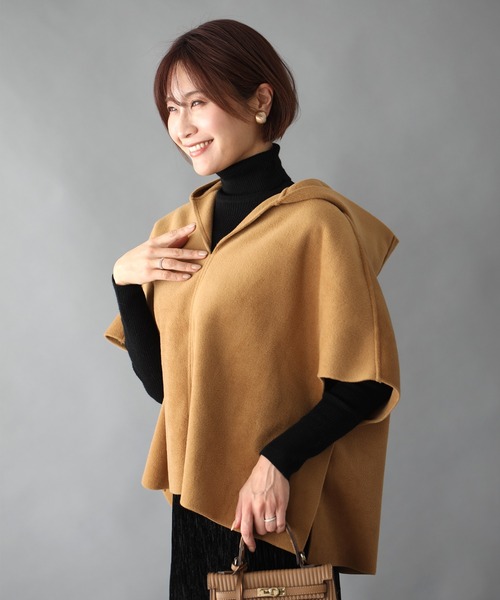 Ehre style（エーレスタイル）の「軽コートいらず！大人ラフベスト重ね着に最適！（ベスト・レディース・ブラック/ベージュ/キャメル・FREE）」の3枚目の写真