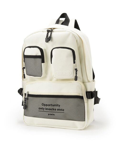 PINK-latte（ピンクラテ）の「【本体容量約14L】Wポケットリュック（バックパック/リュック・キッズ・ライトパープル/ブラック/アイボリー・00）」の19枚目の写真