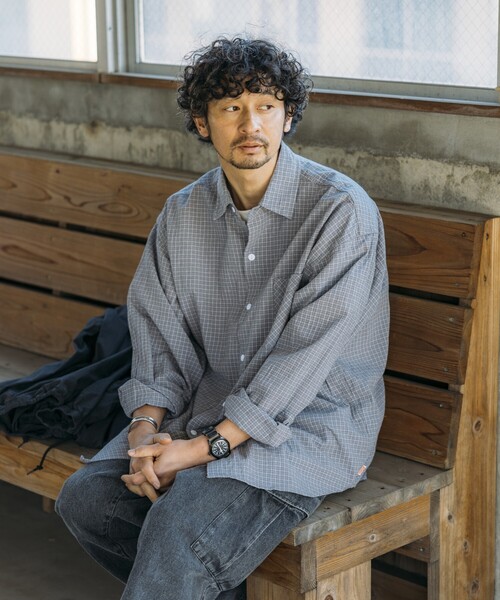 HINSON(ヒンソン)の「HINSON/ヒンソン レギュラーカラー ロングスリーブチェックシャツ/シワ加工/リラックスフィット(シャツ/ブラウス・メンズ・サックスブルー/グレー/オフホワイト・LARGE/MEDIUM)」の19枚目の写真