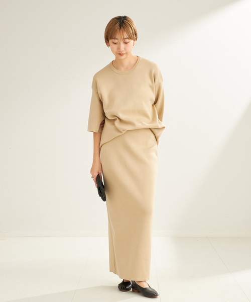 plage（プラージュ）の「mercerize cotton knit T（ニット/セーター