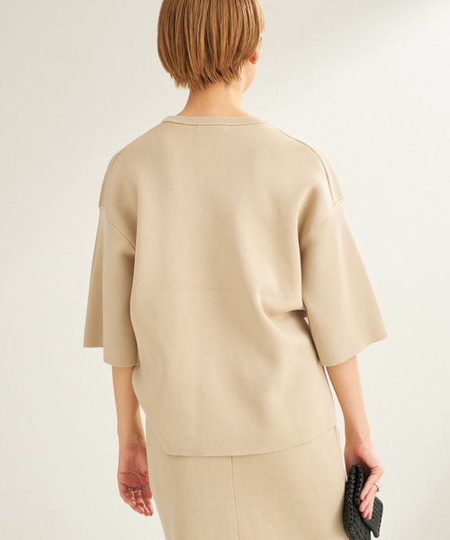 plage（プラージュ）の「mercerize cotton knit T（ニット/セーター