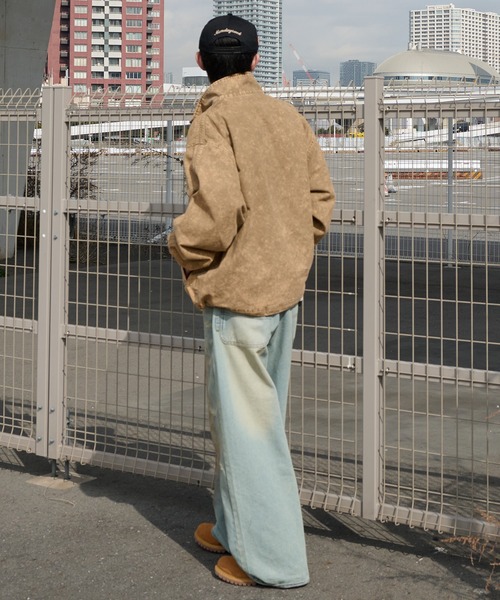 Perushu(ペルーシュ)の「vintage like stand collar track blouson ビンテージライクスタンドカラートラックブルゾン(ブルゾン・メンズ・ブラック/カーキ/ベージュ・MEDIUM/LARGE)」の10枚目の写真
