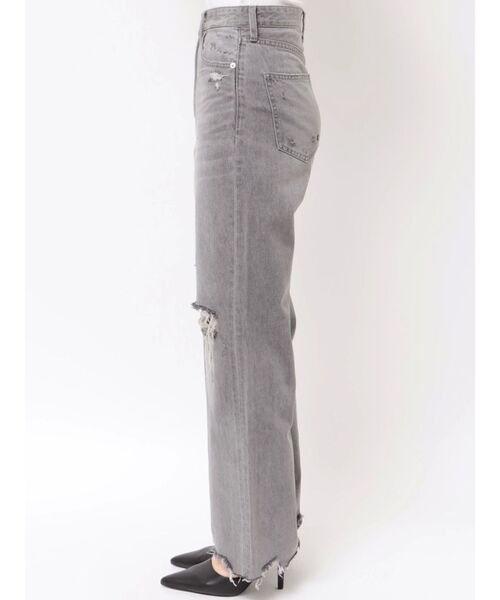 ⚠️最終お値下 GYDA ハイウエスト ダメージストレートデニムパンツS セール】superハイウエストDAMAGEストレートデニムパンツ